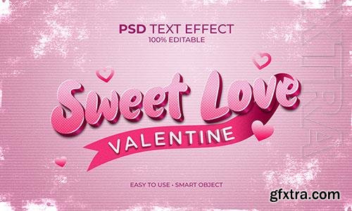 Sweet love text effect psd