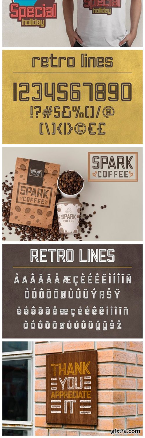 Retro Lines Font