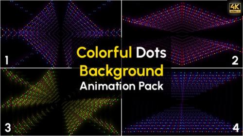 Videohive - Colorful Vj Dots Background Abstract Animation Pack - 35312249 - 35312249
