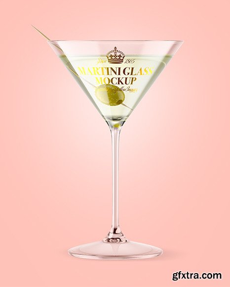 Martini Glass with Olive Mockup 88235