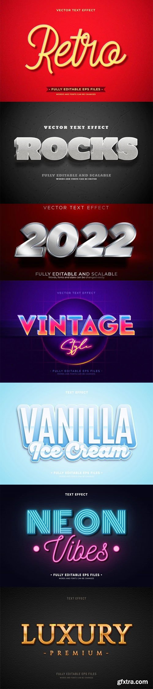 Realistic & Creative Text Effects Collection Vol.2 - 10+ Vector Templates