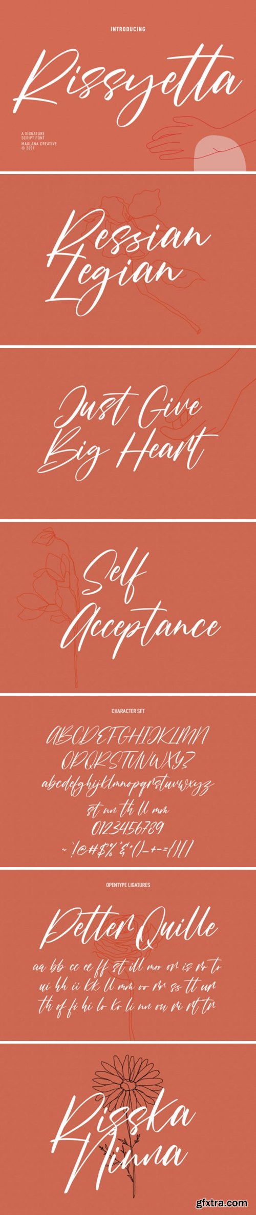 Rissyetta Signature Font