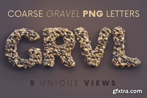 CreativeMarket - Coarse Gravel - 3D Lettering 6724332