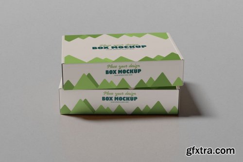 Box packaging mockup