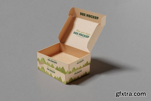 Box packaging mockup