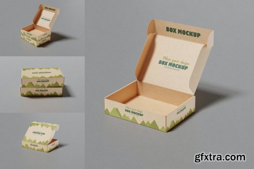 Box packaging mockup