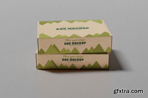 Box packaging mockup