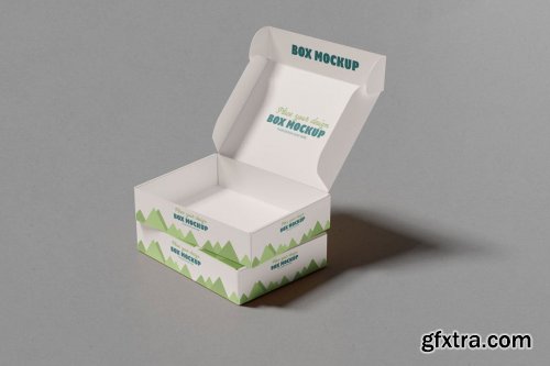 Box packaging mockup