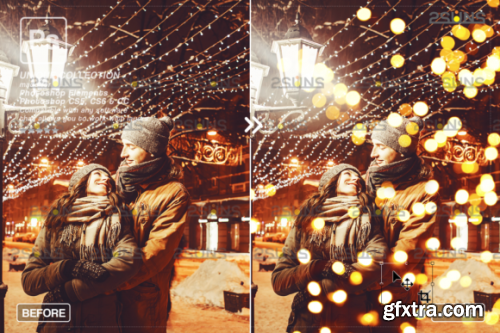 Christmas Lights Bokeh Overlay Photoshop #1