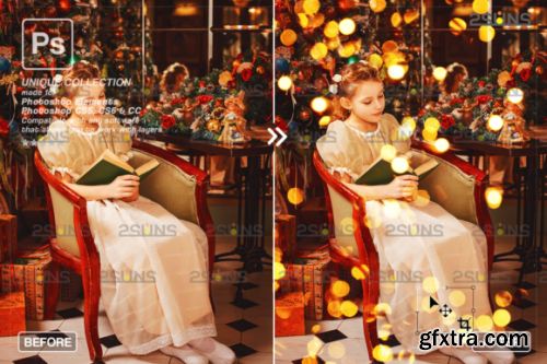 Christmas Lights Bokeh Overlay Photoshop #1