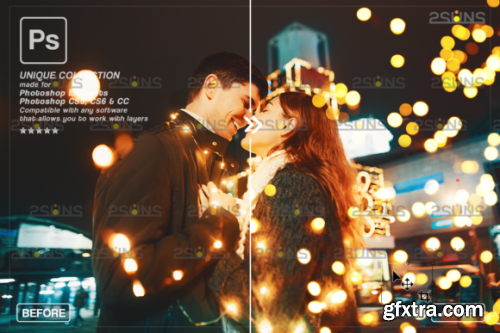 Christmas Lights Bokeh Overlay Photoshop #1