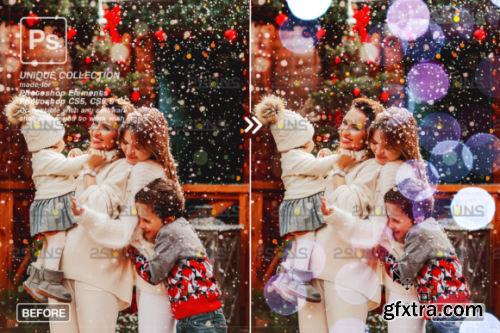 Christmas Lights Bokeh Overlay Photoshop #1