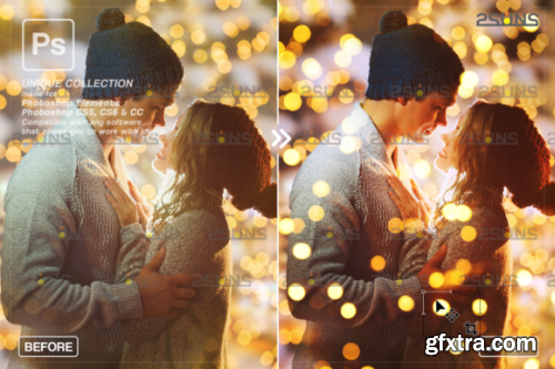 Christmas Lights Bokeh Overlay Photoshop #2