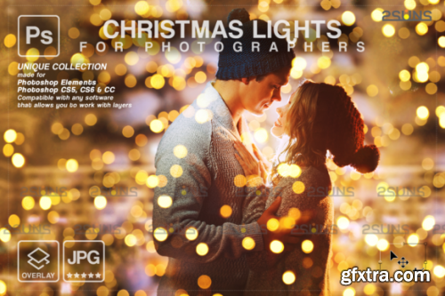 Christmas Lights Bokeh Overlay Photoshop 
