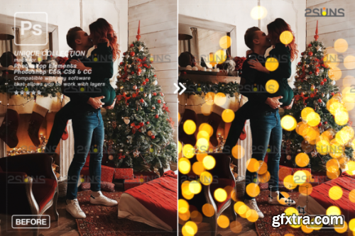 Christmas Lights Bokeh Overlay Photoshop #2