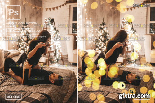 Christmas Lights Bokeh Overlay Photoshop #2