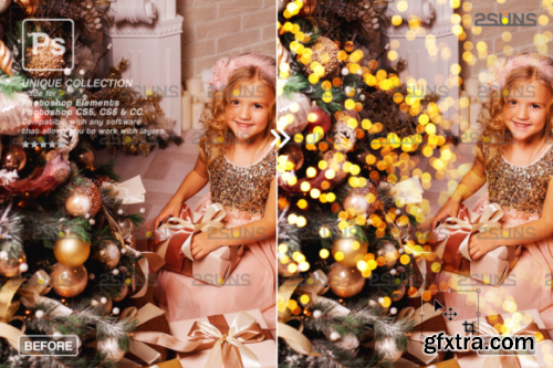 Christmas Lights Bokeh Overlay Photoshop #3