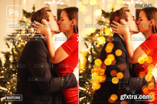 Christmas Lights Bokeh Overlay Photoshop #3