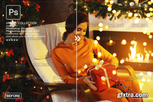 Christmas Lights Bokeh Overlay Photoshop #3