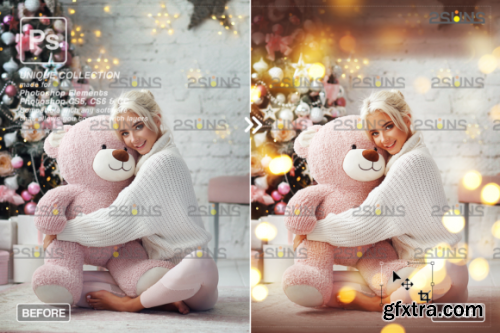 Christmas Lights Bokeh Overlay Photoshop #4