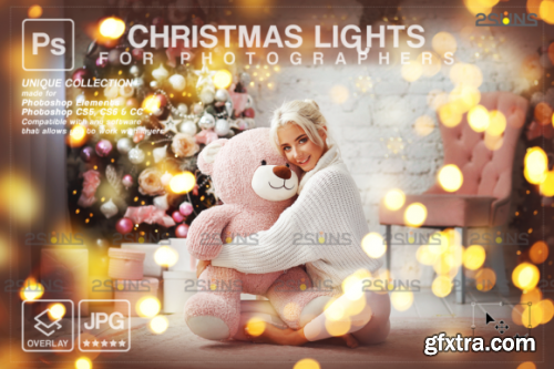 Christmas Lights Bokeh Overlay Photoshop #4