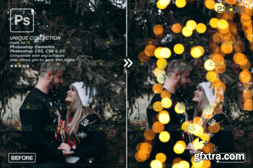 Christmas Lights Bokeh Overlay Photoshop #4