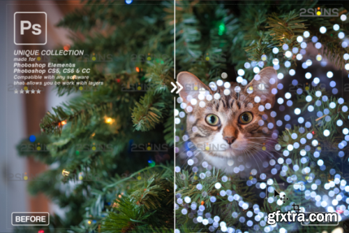 Christmas Lights Bokeh Overlay Photoshop #4