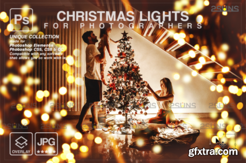 Christmas Lights Bokeh Overlay Photoshop #5