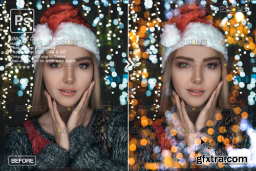 Christmas Lights Bokeh Overlay Photoshop #5