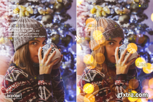 Christmas Lights Bokeh Overlay Photoshop #5