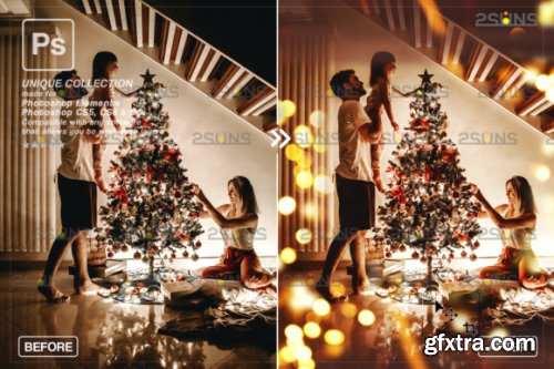 Christmas Lights Bokeh Overlay Photoshop