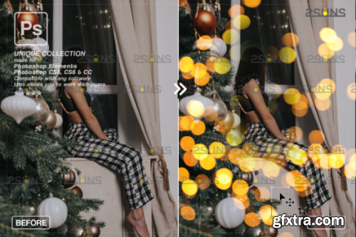 Christmas Lights Bokeh Overlay Photoshop #6