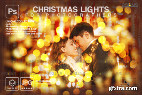 Christmas Lights Bokeh Overlay Photoshop #6