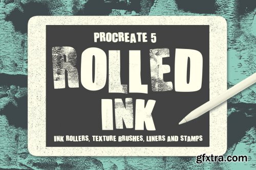 CreativeMarket - ROLLED INK BRUSHES FOR PROCREATE 5 3373758