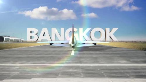 Videohive - Commercial Airplane Landing Capitals And Cities Bangkok - 35280693 - 35280693