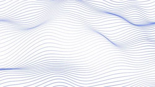 Videohive - Blue Color Particle Line Wave In White Background - 35370434 - 35370434