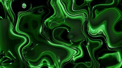 Videohive - Green Color Shiny Wave Motion Marble Liquid Animated Background - 35291644 - 35291644