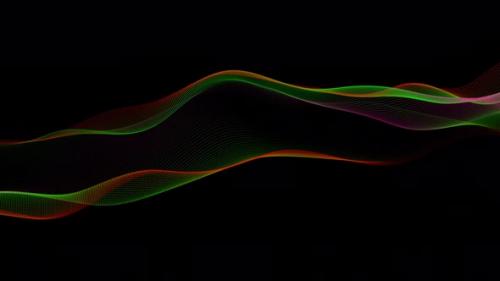 Videohive - New Technology Digital Particle Wave Motion On Black Background - 35291808 - 35291808