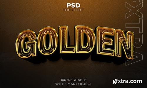 Golden 3D editable text effect