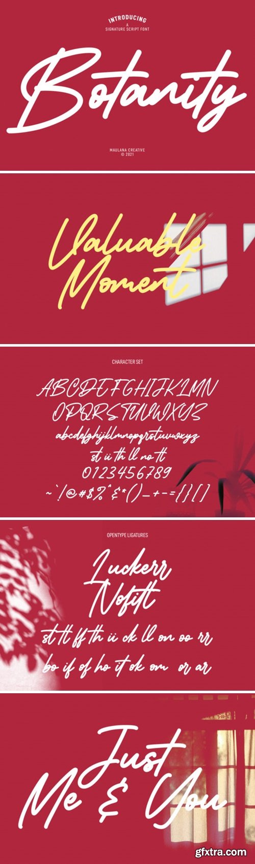 Botanity Signature Font