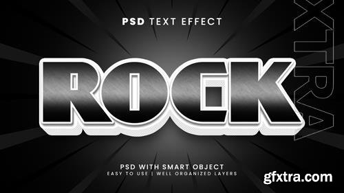 Rock editable text effect with stone and cracked text style psd