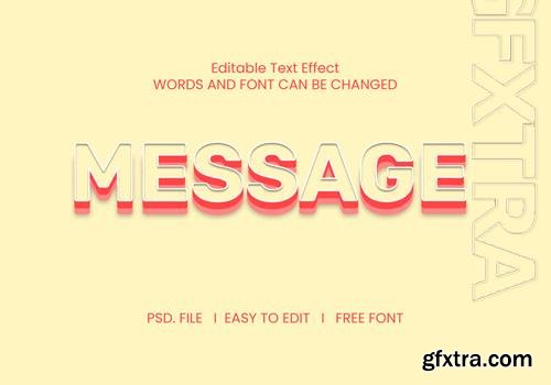 Message text effect psd