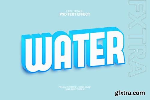 Watter editable 3d psd premium text effect