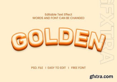 Golden text effect psd