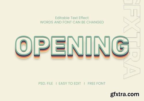 Opening text effect psd