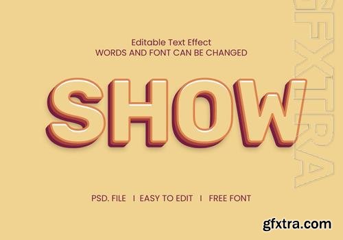 Show text effect psd
