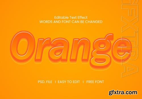 Orange text effect psd