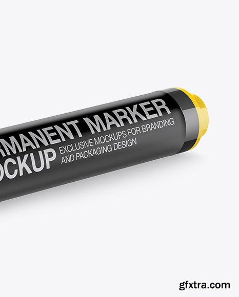 Opened Glossy Permanent Marker Mockup Opened Glossy Permanent Marker Mockup