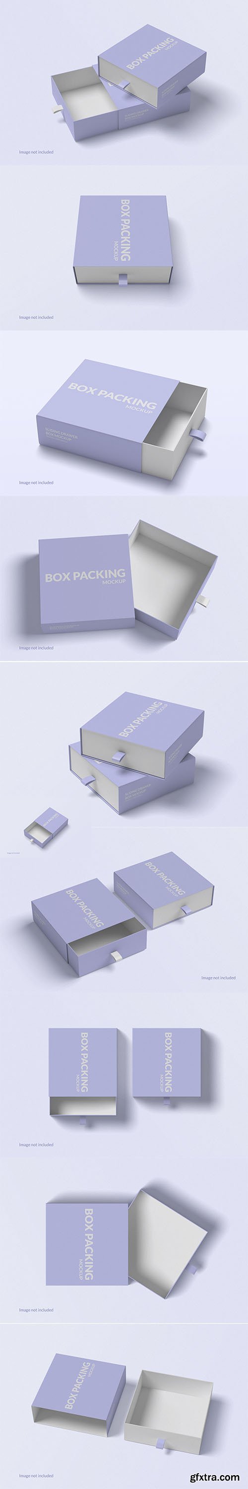 Square gift box mockup