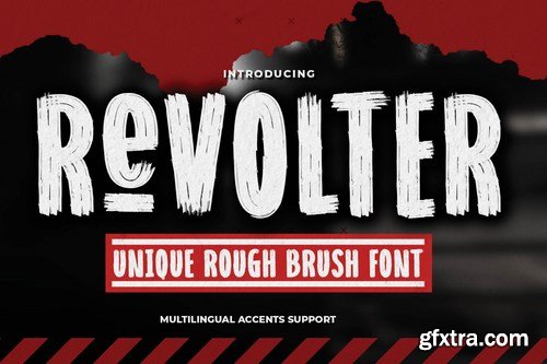 Revolter - Unique Rough Brush Font